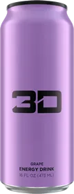 3D Purple Grape energy drink